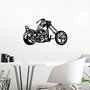 Wallity Motorcycle Accesorio de Pared de Metal Negro